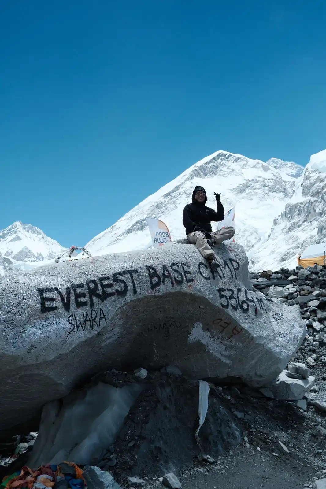 Everest Base Camp Trek Surrounded by Snowy Peaks
