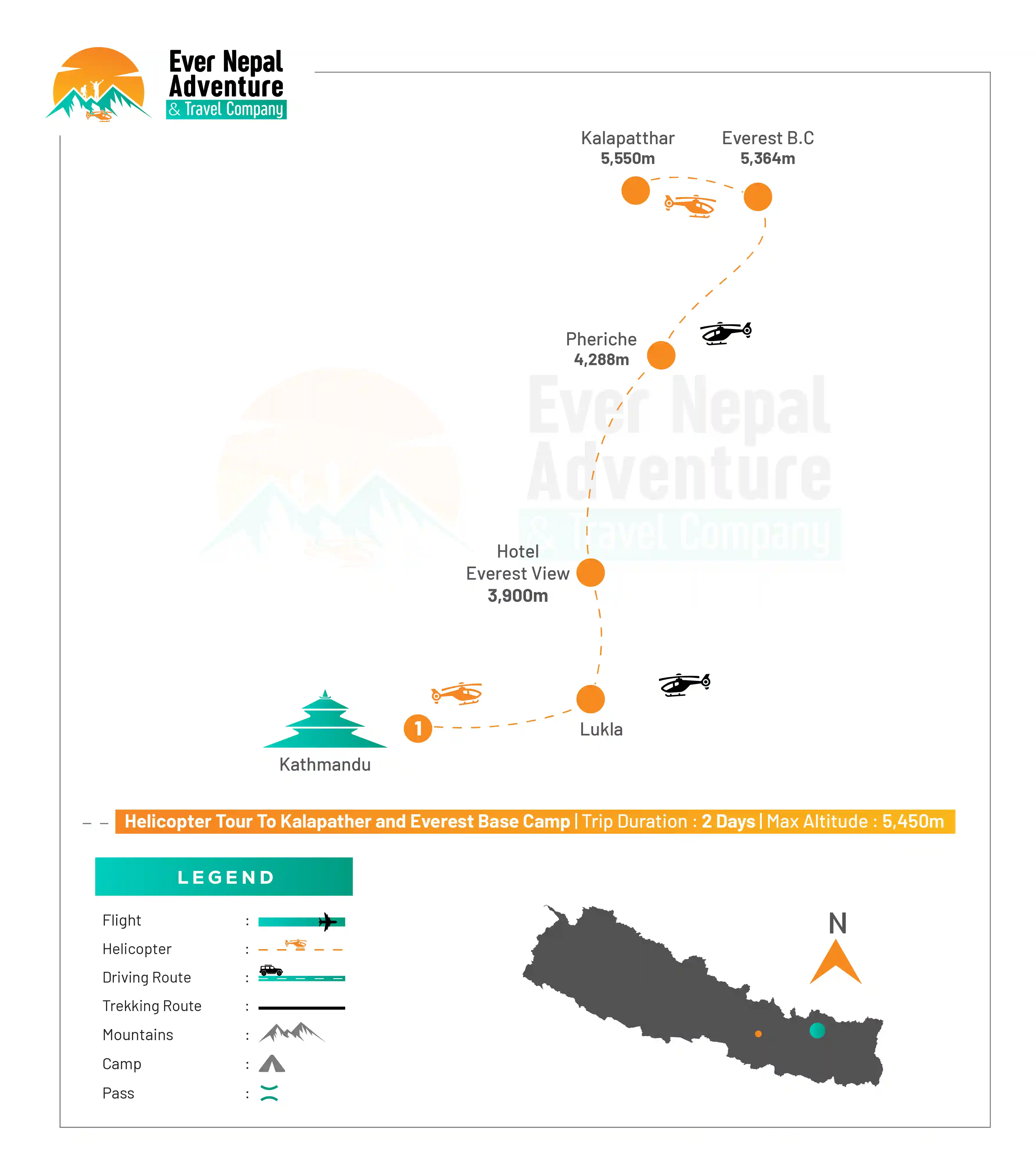 Helicopter Tour To Kalapather and Everest Base Camp Route | Ever Nepal